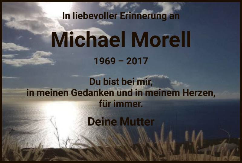  Traueranzeige für Michael Morell vom 30.11.2021 aus HNA