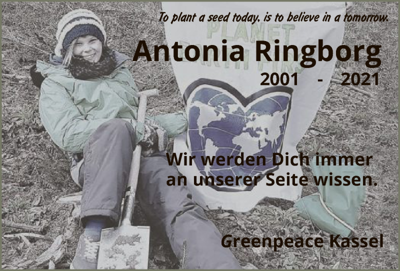  Traueranzeige für Antonia Ringborg vom 31.12.2021 aus HNA