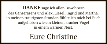 Traueranzeige von Danke  von HNA