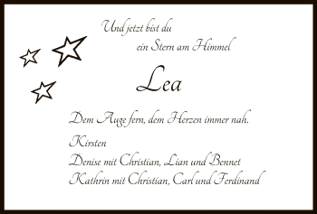 Traueranzeige von Lea  von HNA