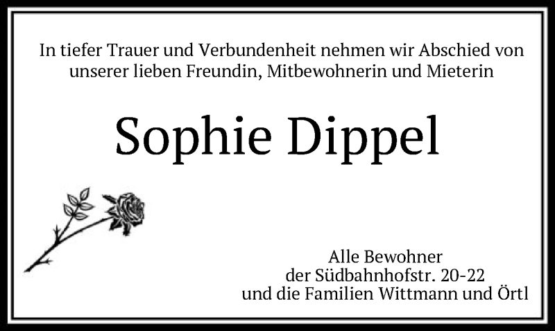  Traueranzeige für Sophie Dippel vom 05.07.2021 aus HNA