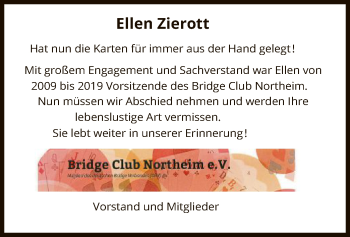 Traueranzeige von Ellen Zierott von HNA