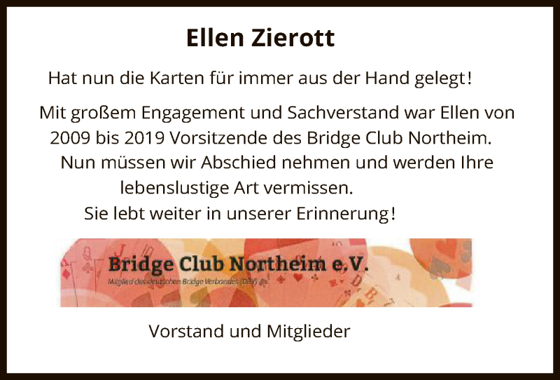  Traueranzeige für Ellen Zierott vom 11.09.2021 aus HNA