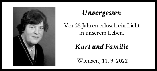 Traueranzeige von Unvergessen  von HNA