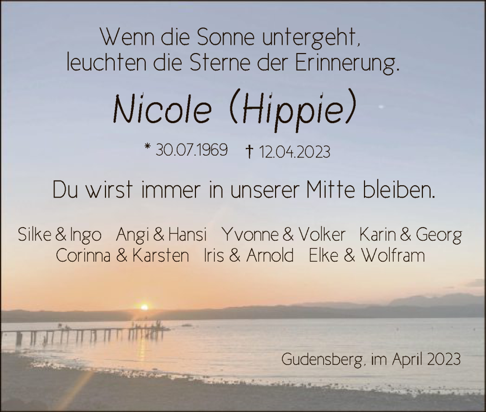  Traueranzeige für Nicole Seibert vom 21.04.2023 aus HNA