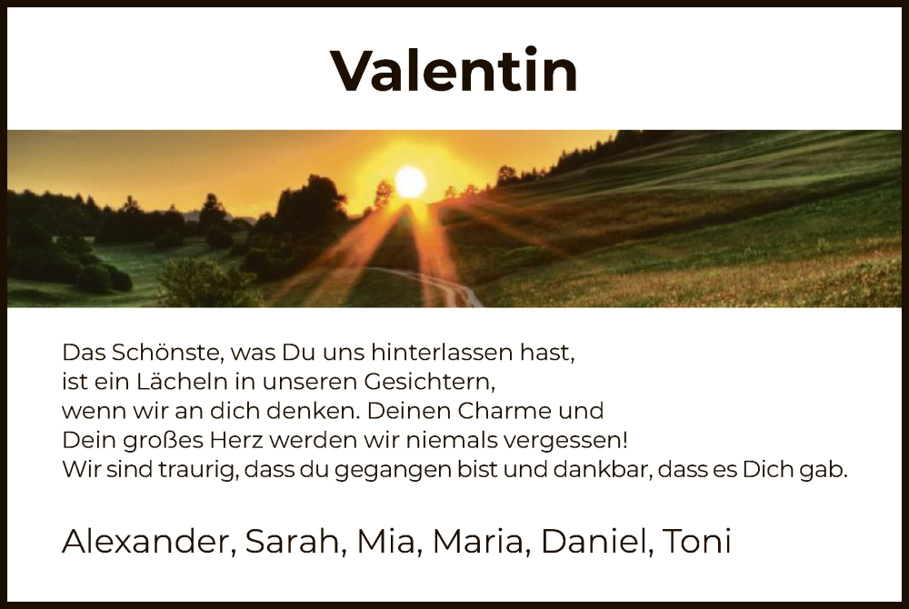  Traueranzeige für Valentin Bauer vom 08.07.2023 aus HNA