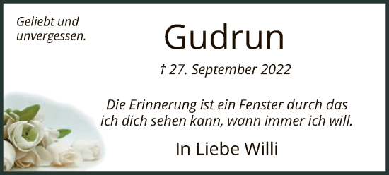 Traueranzeige von Gudrun Krüger von HNA