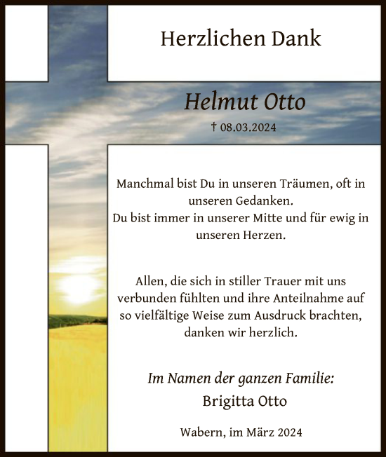 Traueranzeige von Helmut Otto von HNA