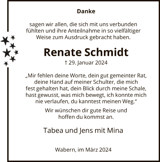 Traueranzeige von Renate Schmidt von HNA