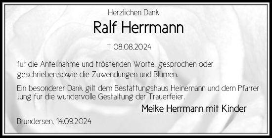 Traueranzeige von Ralf Herrmann von HNA