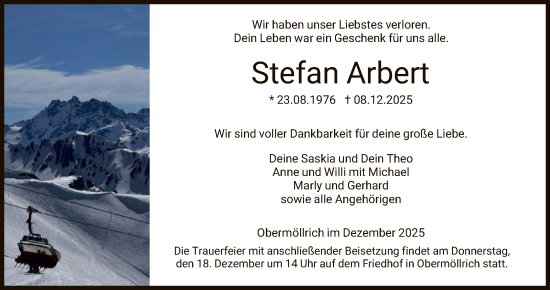 Traueranzeige von Stefan Arbert von HNAHNA