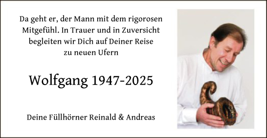 Traueranzeige von Wolfgang  von HNA