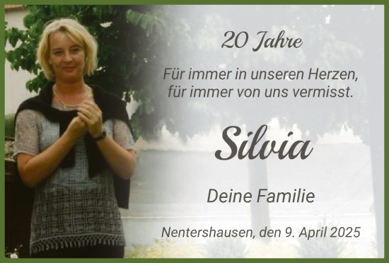 Traueranzeige von Silvia  von HNA