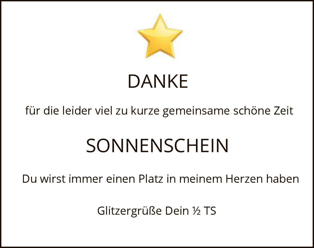  Traueranzeige für Sonnenschein  vom 29.04.2025 aus HNA
