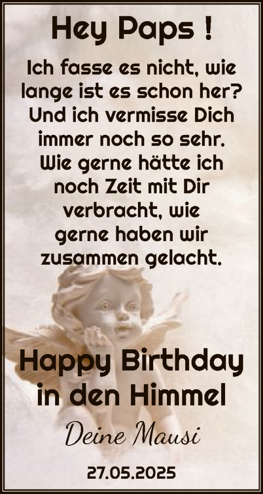 Traueranzeige von Hey Paps von HNA