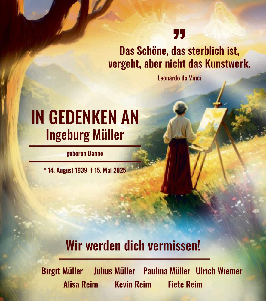  Traueranzeige für Ingeburg Müller vom 31.05.2025 aus HNA