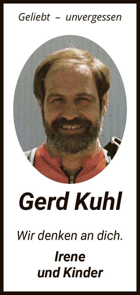  Traueranzeige für Gerd Kuhl vom 05.07.2025 aus HNA