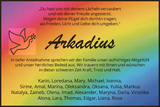 Traueranzeige von Arkadius  von HNA