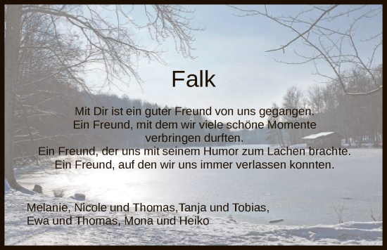 Traueranzeige von Falk Gerlach von HNAHN
