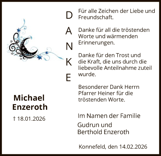 Traueranzeige von Michael Enzeroth von HNHNA