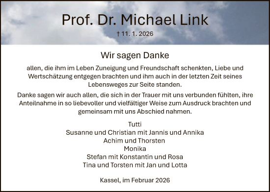 Traueranzeige von Michael Link von HNA