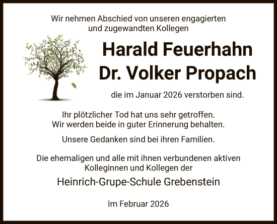 Traueranzeige von Michael und Heinz  von HNA